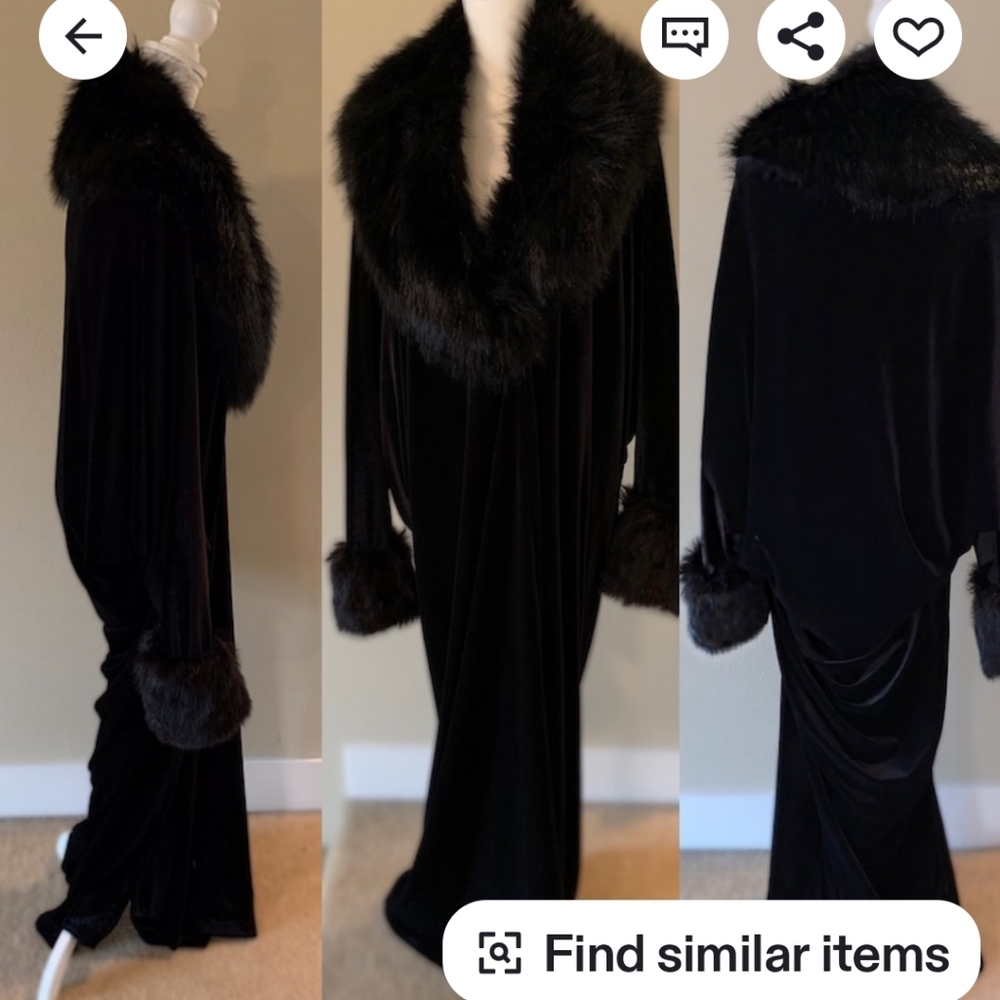 VelvetZephyr Black Duster